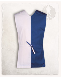 Tabard médiéval pour enfant modèle Félix, bleu-crème