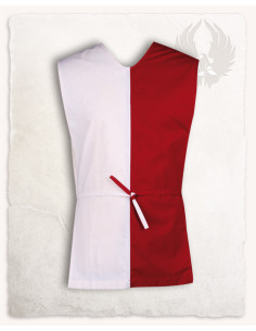 Tabard médiéval pour enfant modèle Félix, rouge-crème