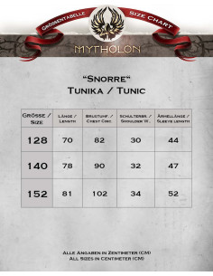 Tunique médiévale pour enfant modèle Snorre 2