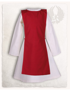 Tablier médiéval fille modèle Lisbeth, couleur rouge