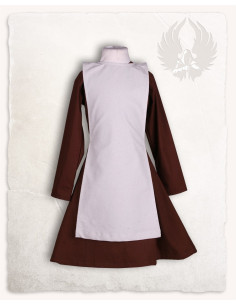 Tablier médiéval fille modèle Lisbeth, couleur crème