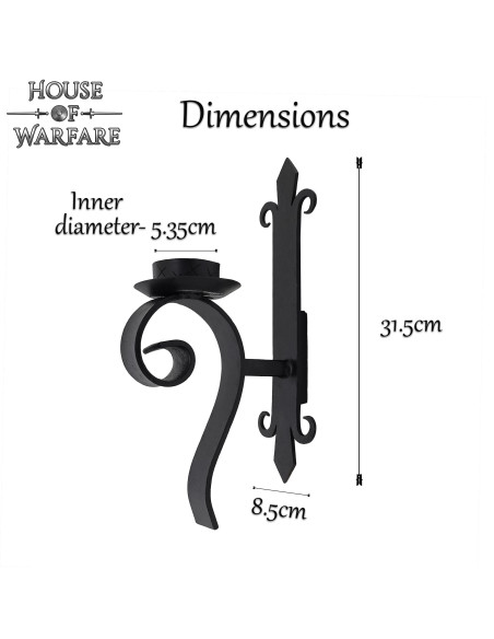 Applique médiévale pour 1 bougie