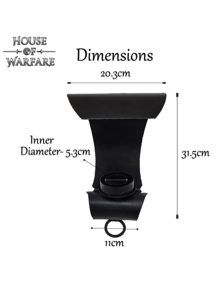 Applique médiévale vissée pour 1 bougie