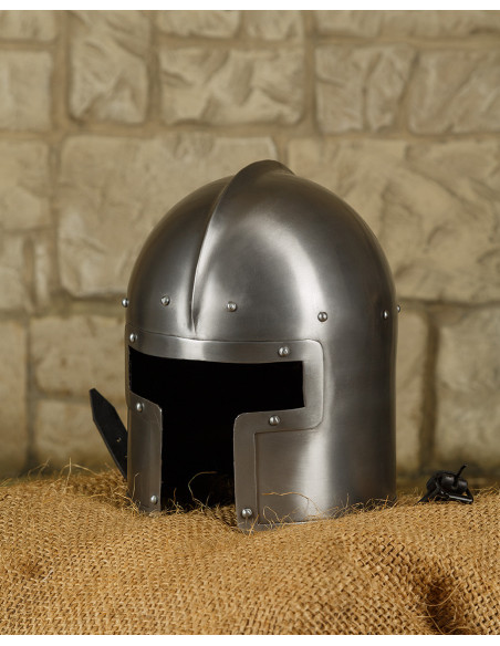 Barbute médiévale en métal modèle Manolo