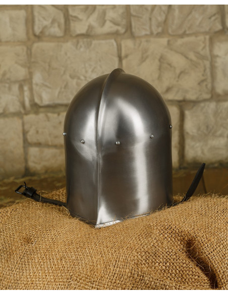 Barbute médiévale en métal modèle Manolo