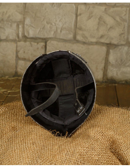 Barbute médiévale en métal modèle Manolo