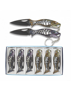 Coffret de 6 couteaux porte-clés Albainox Fishing