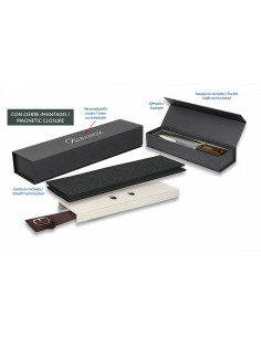 Coffret noir aimanté pour 1 couteau