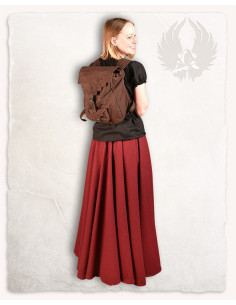 Sac à dos médiéval en coton modèle Borchard, couleur marron 2