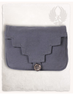 Sac ceinture médiévale en coton gris modèle Borchard
