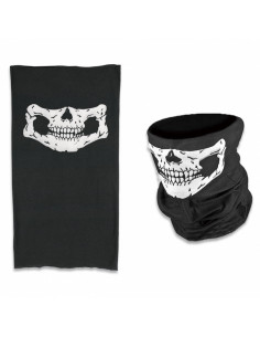Cache-cou militaire Skull noir-blanc