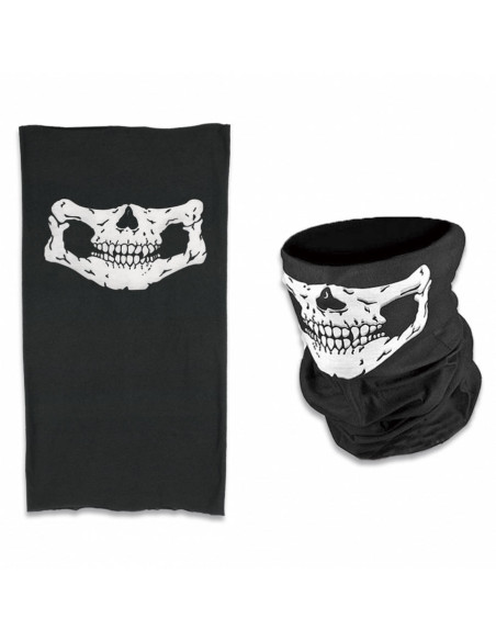 Cache-cou militaire Skull noir-blanc