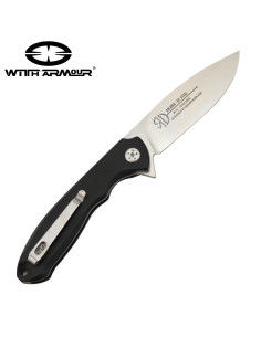 Couteau de poche tactique soldat, lame acier D2