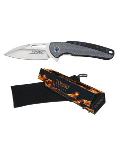 Couteau Tokisu CNC et manche G10 et fibre de carbone