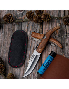 Canif Albacete avec manche en olive, lame 8 cm.