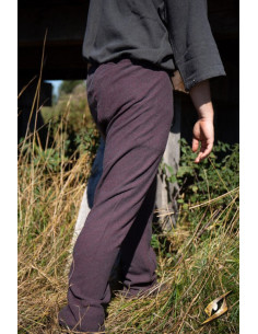 Pantalon viking motif chevrons modèle Arvid, gris-bordeaux