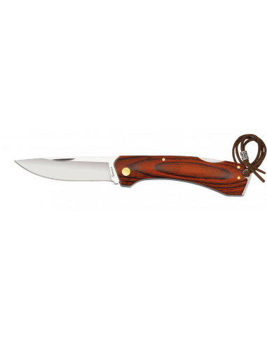 Couteau de poche en bois de zèbre (19,2 cm.)