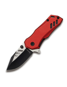 Couteau tactique K-25 avec manche en aluminium rouge