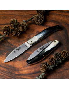 Couteau de poche Pastora, manche en corne, lame 9,5 cm.