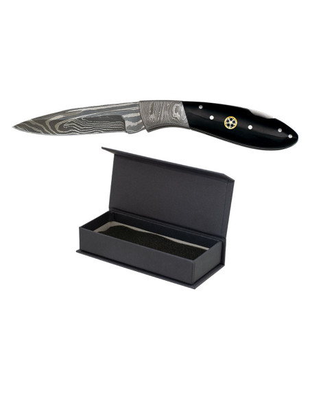 Couteau noir en acier de Damas, 312...