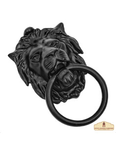 Heurtoir de porte lion en fer forgé