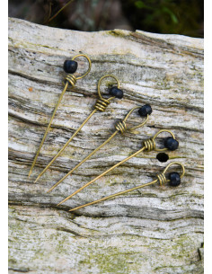 Set 5 épingles médiévales ornées de pierres 2