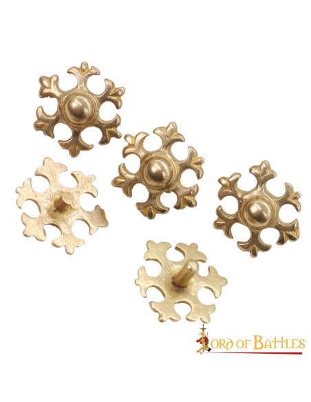 Set 5 pièces décoratives fleur de lys