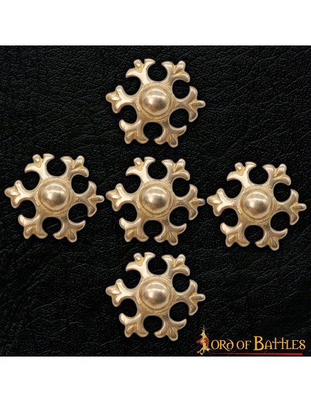 Set 5 pièces décoratives fleur de lys