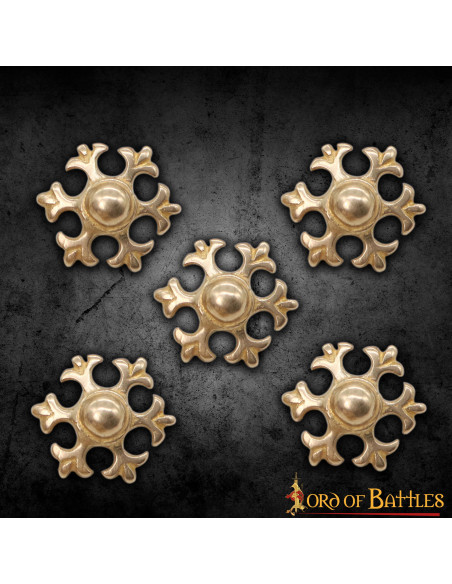 Set 5 pièces décoratives fleur de lys