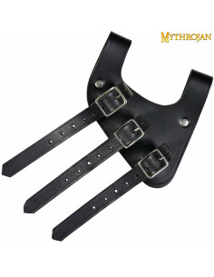 Tahalí noir pour les épées des chevaliers droitiers