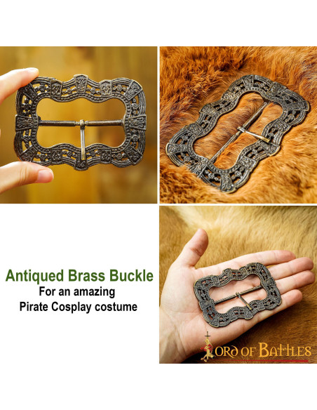 Boucle de ceinture pirate Jack Sparrow