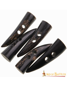 Lot de 5 grands fermoirs en corne pour vêtements ou sacs