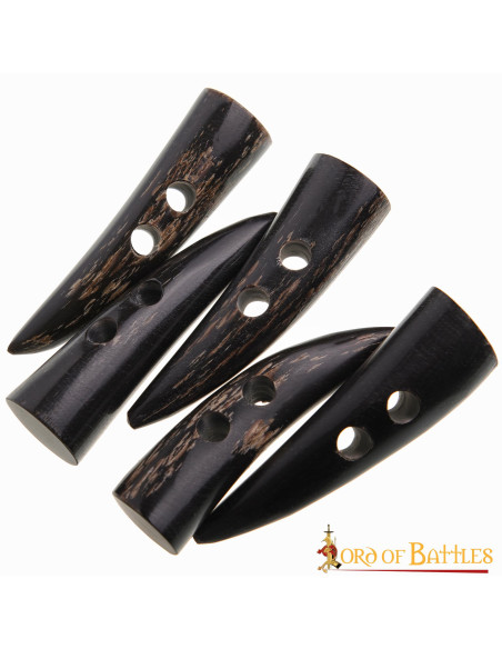 Lot de 5 grands fermoirs en corne...