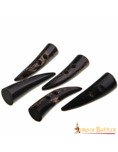 Lot de 5 grands fermoirs en corne pour vêtements ou sacs 2