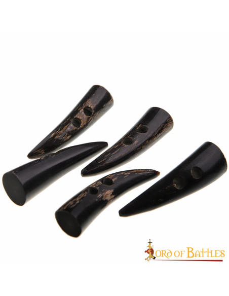 Lot de 5 grands fermoirs en corne...