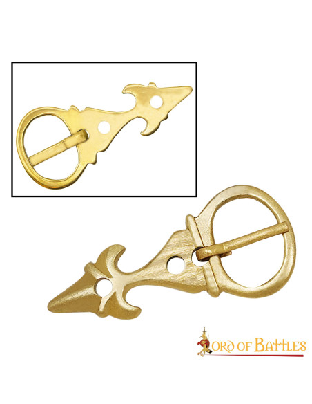 Lot de 5 boucles médiévales fleur de...