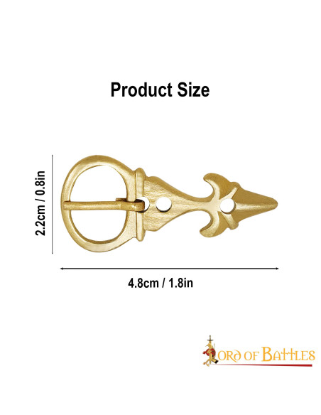 Lot de 5 boucles médiévales fleur de...