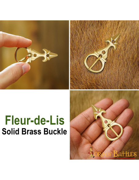 Lot de 5 boucles médiévales fleur de...