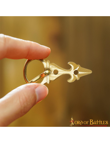 Lot de 5 boucles médiévales fleur de...