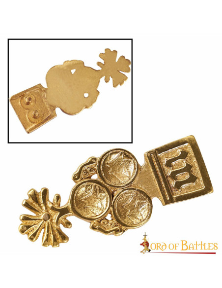 Trèfle médiéval décoratif pour ceintures