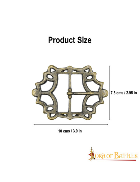 Boucle de ceinture pirate en laiton...