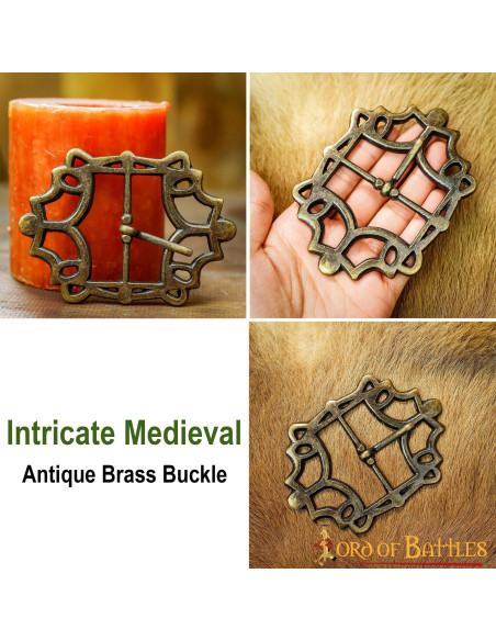 Boucle de ceinture pirate en laiton...