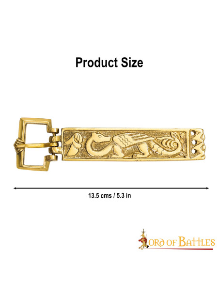 Longue boucle de ceinture viking en...