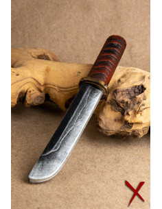 Couteau de lancer rouge, type tanto, pour GN