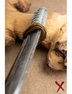 Couteau de lancer tons gris, type tanto, pour GN 2