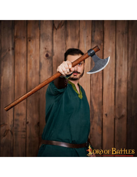 Hache Viking longue avec tête en...