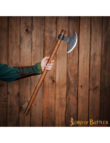 Hache Viking longue avec tête en...