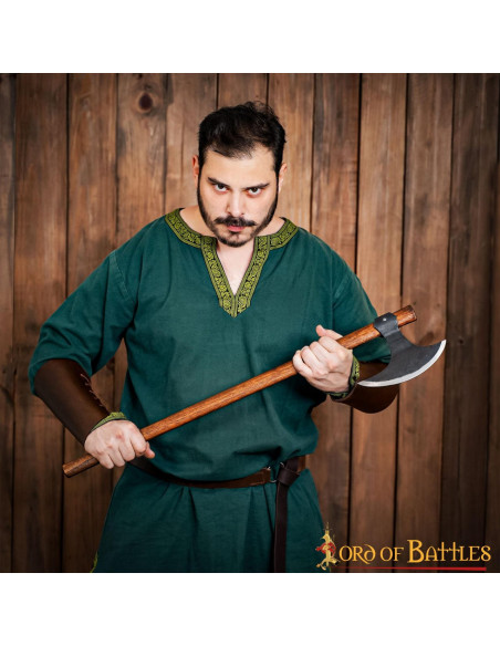 Hache Viking longue avec tête en...