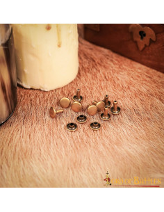Lot de 100 boutons, type rivet, en laiton 2