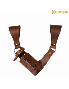 Tahalí marron pour épées, main droite